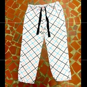 SUPER SOFT capri | ruffled | plaid Pajama Bottoms